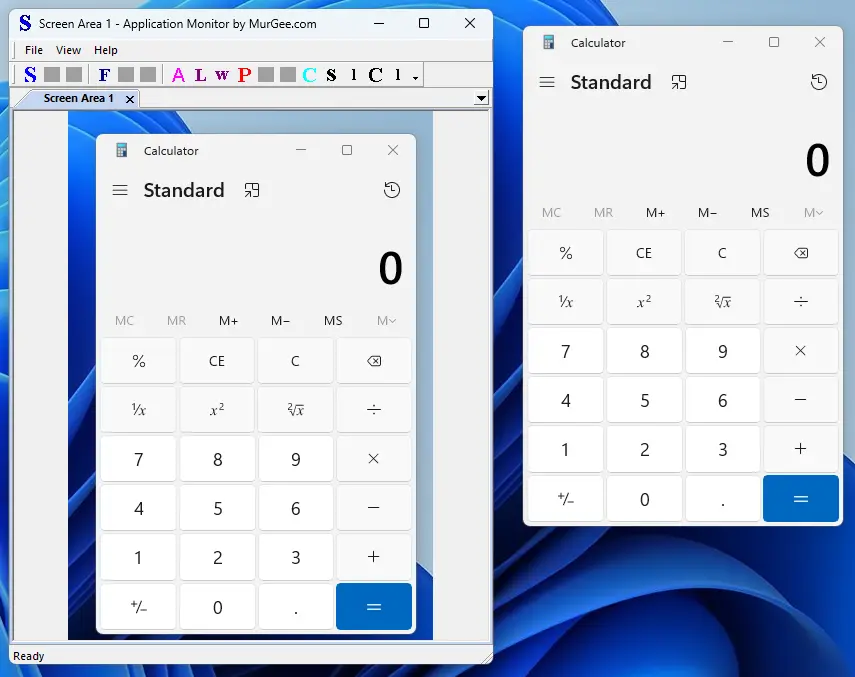 View Rectangular Screen Area in Application Monitor Software by MurGee.com